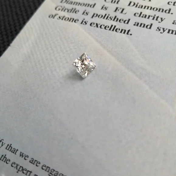 Lab-Created Princess Cut Diamond - Picture 8 of 10